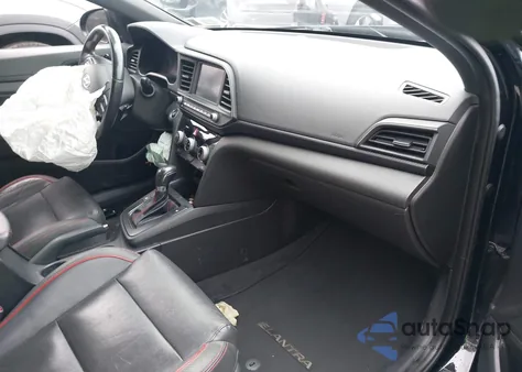 2019 Hyundai Elantra Sport from USA, damaged, VIN KMHD04LB7KU865609